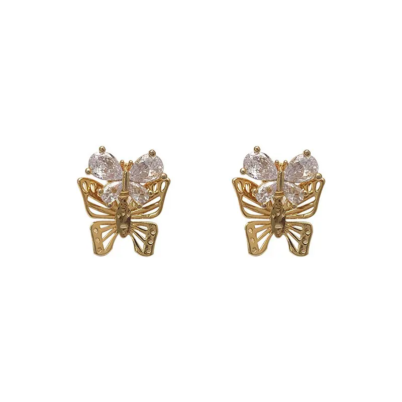 

Уникальные серьги, высококачественные серьги-бабочки, женский легкий роскошный нишевый дизайн, двусторонние серьги-гвоздики.