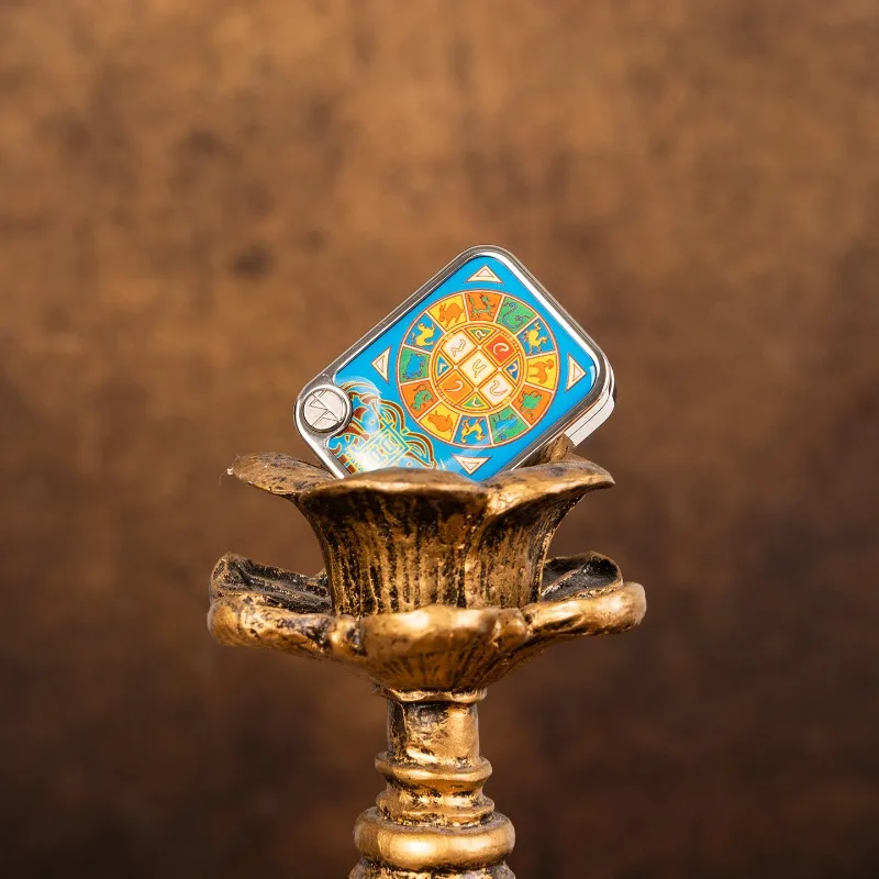 BPMODSEDC Barba Grande Nueve Palacio Mecánico Metal Empuje Directo Yema del Dedo Tarjeta de Empuje Juguete de Descompresión