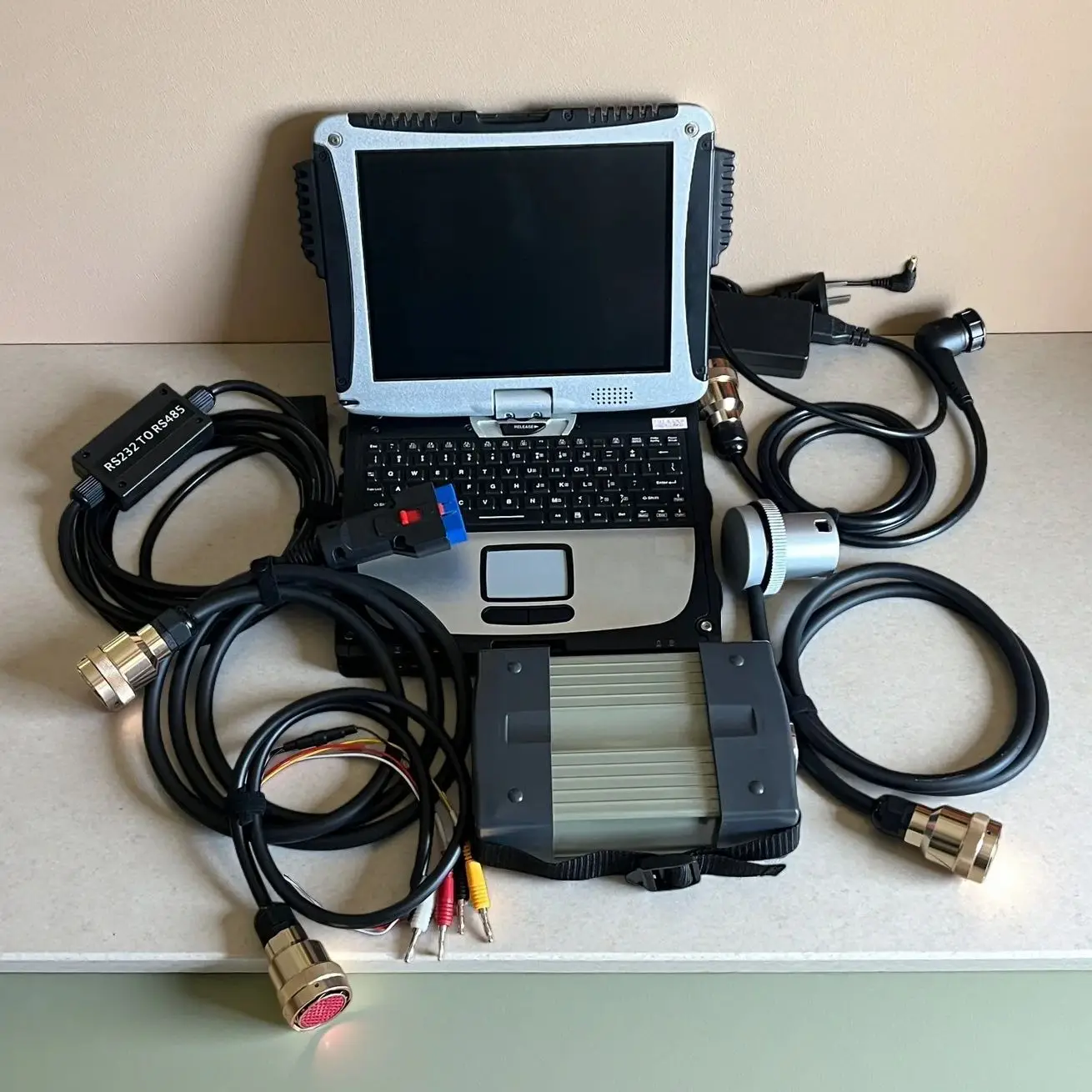 Auto Car Diagnosis C3 Multiplexer SD Star C3 MB RS232 RS485 Cable Software 256GB SSD Laptop CF-19 I5 4G CF19