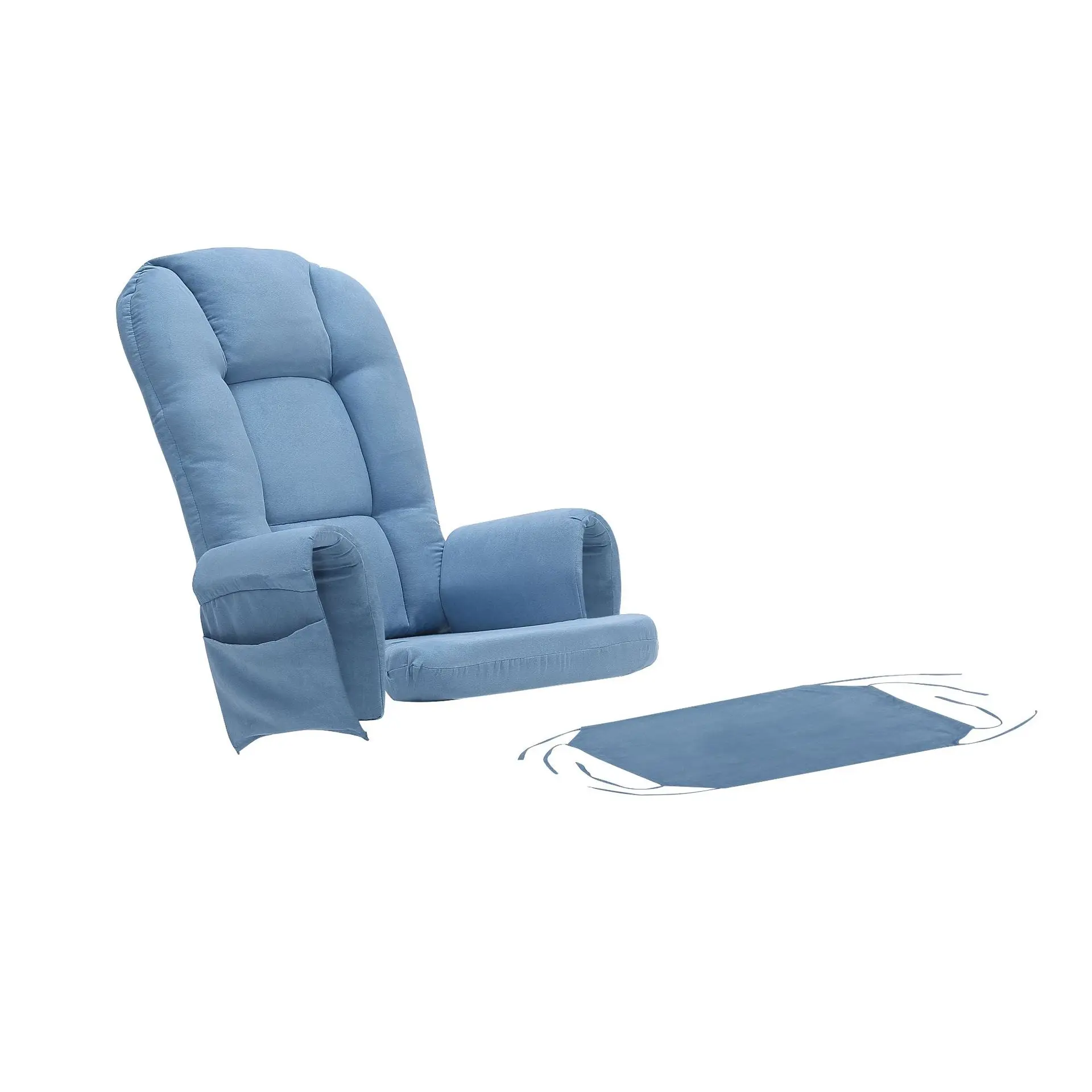 

Replaceable, rocking chair, seat cushion, armrest cushion, with storage pocket