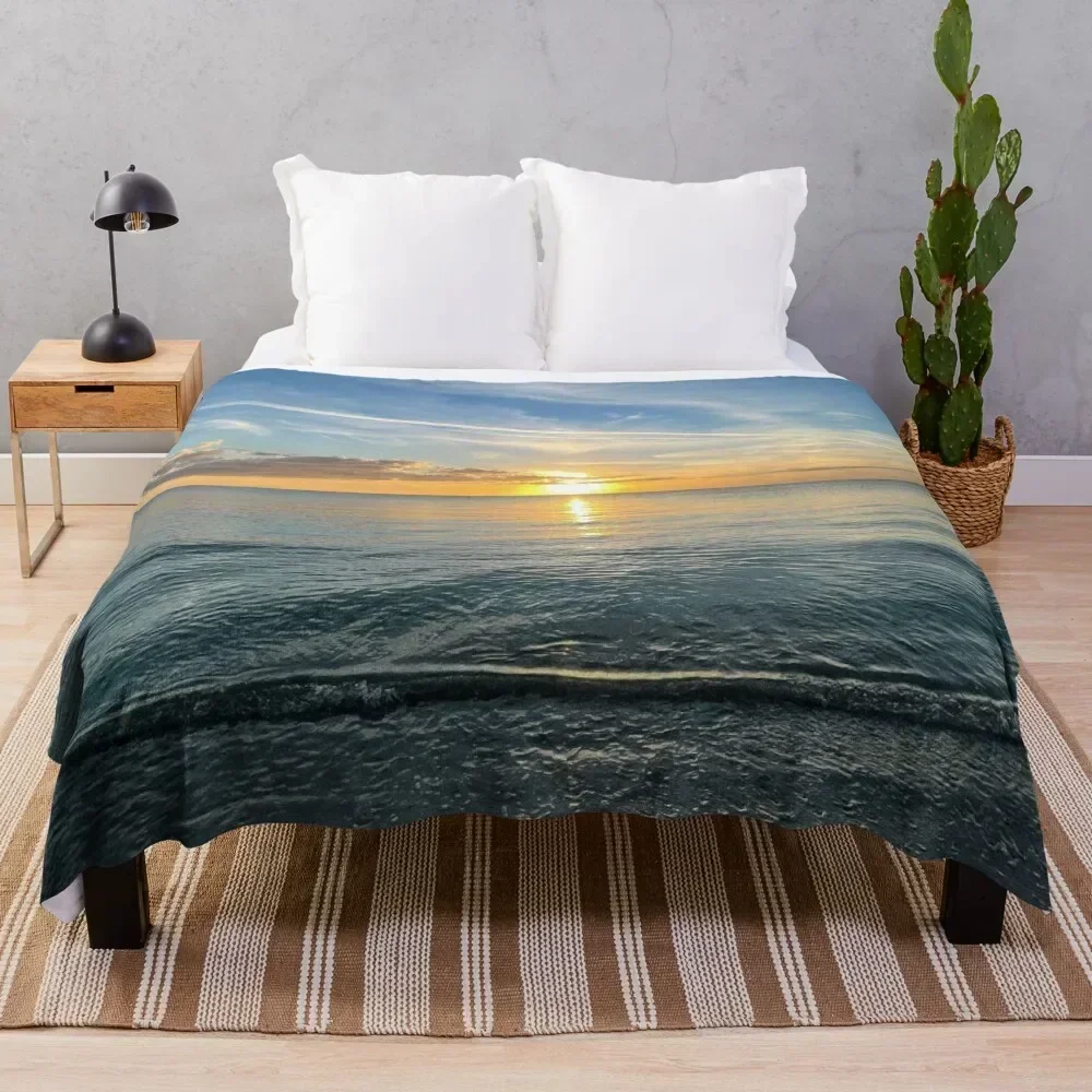 

Stunning sunset on Cayo Costa State Park Throw Blanket Ultra Plush Cozy Blanket for Napping Sleeping