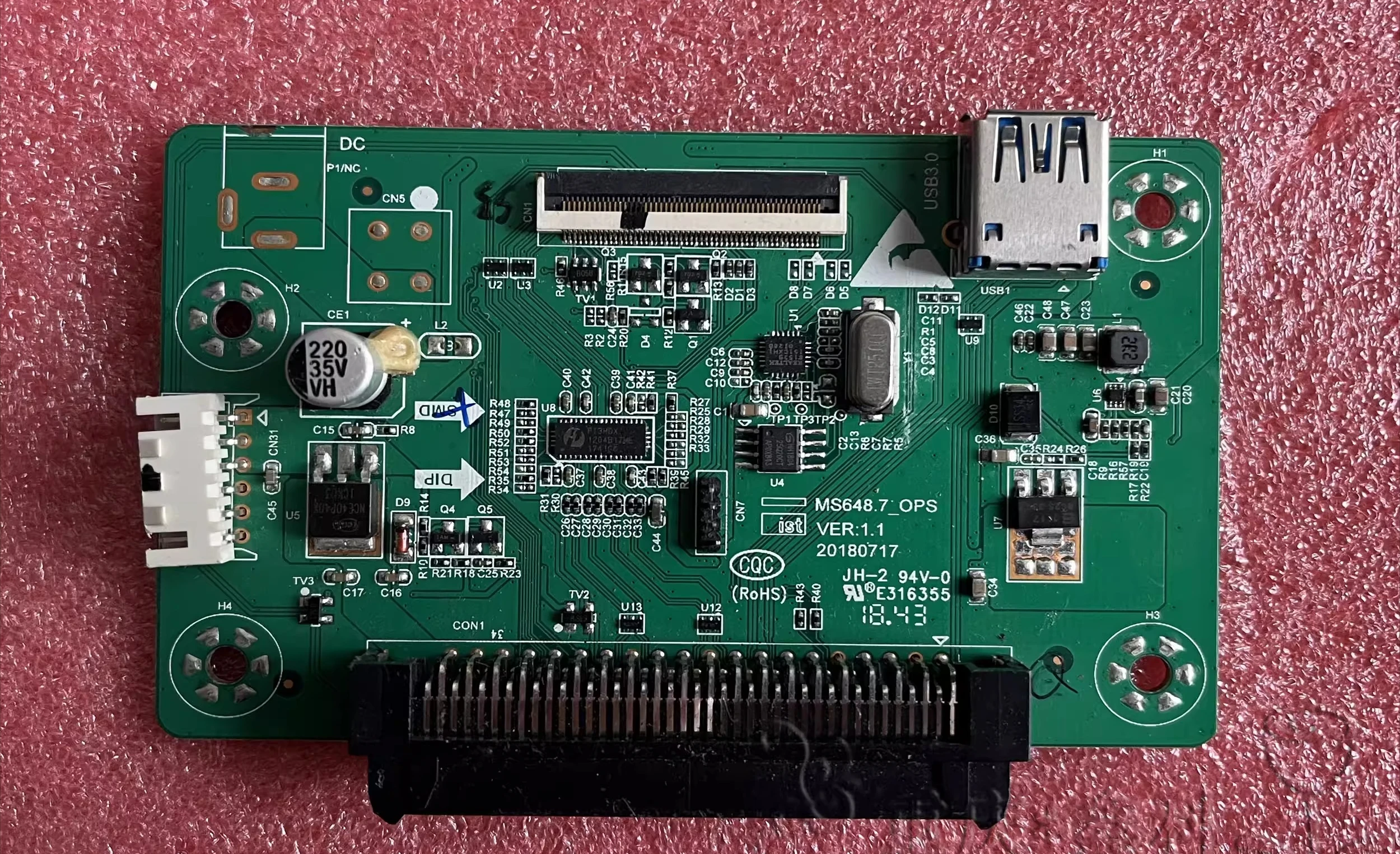55/65E72RD-D teaching machine OPS computer tail plug small board MS648.7 OPTS VER: 1.1