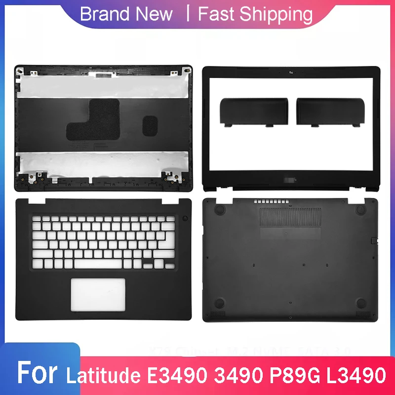 Nueva funda inferior para Dell Latitude E3490 3490 P89G L3490 cubierta trasera LCD para portátil bisel frontal reposamanos cubierta de bisagra superior tapa trasera