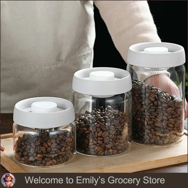 

Пресс-тип, кофейные зерна, вакуумный герметичный резервуар, стеклянные банки для хранения продуктов, банки для хранения кофейных зерен, банка для хранения чайных конфет