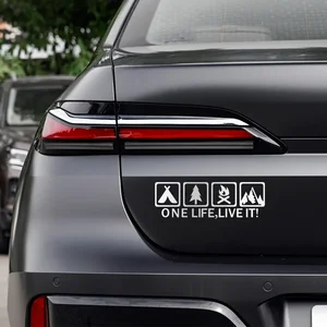 Stiker Mobil Satu Kehidupan Menghidupkannya Berkemah Di Luar Ruangan Stiker Reflektif Kreatif Stiker untuk Aksesori Dekorasi Jendela Bodi Mobil Kendaraan 12 stiker dan stiker dakar penjualan terbaik - №
