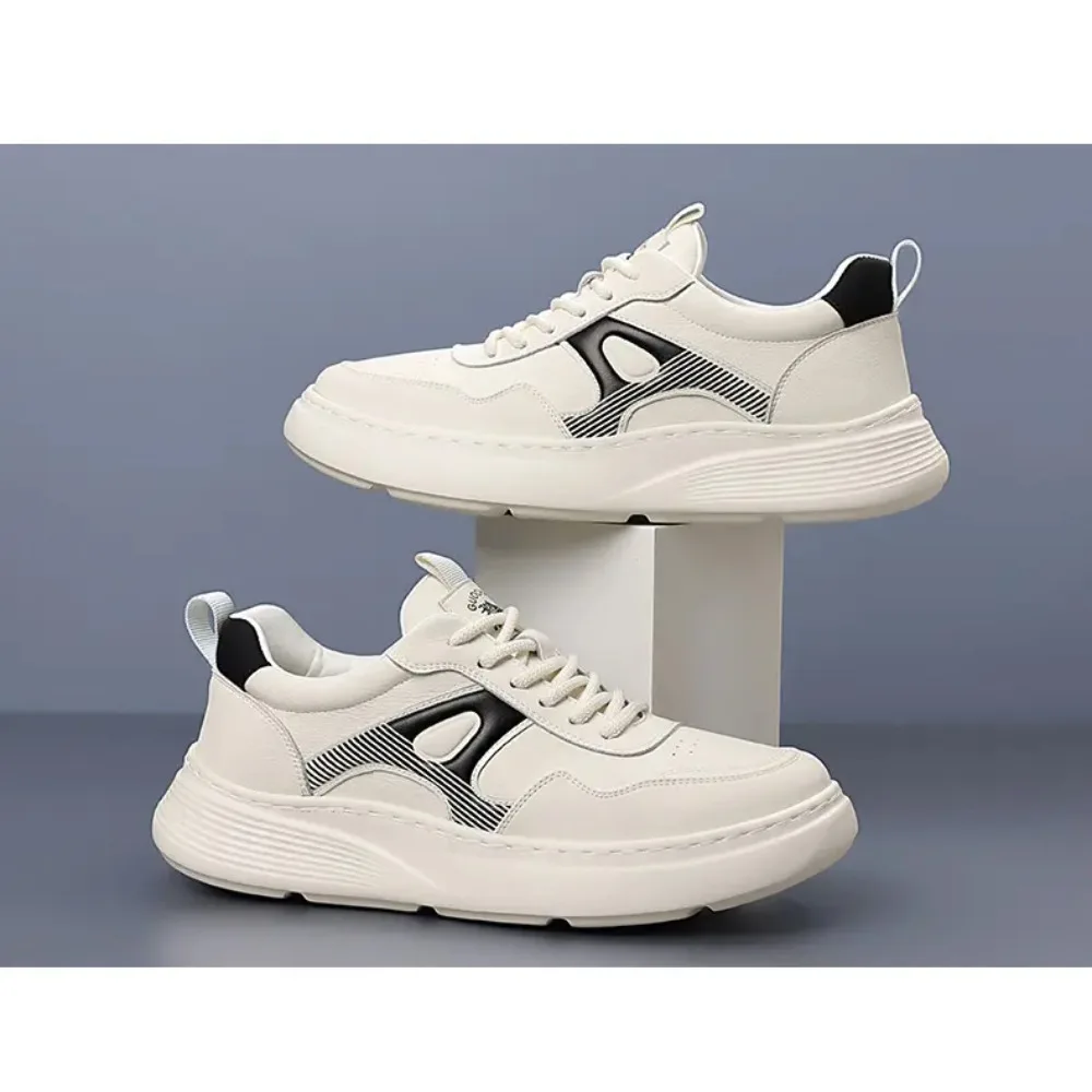 

New breathable white men's shoes for spring 2025, trendy, fashionable, versatile, sports, student and casual shoes