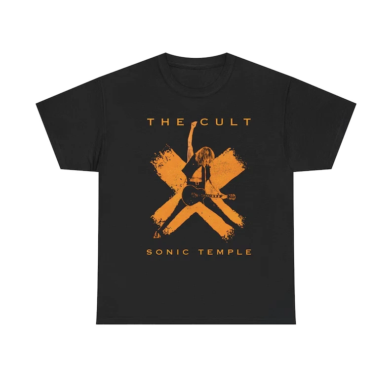 The Cult Sonic Temple Graphic Band Unisex Cotton T-shirt Men Women Harajuku Y2K T-shirt Music Lover Gift Trendy Streetwear Tops