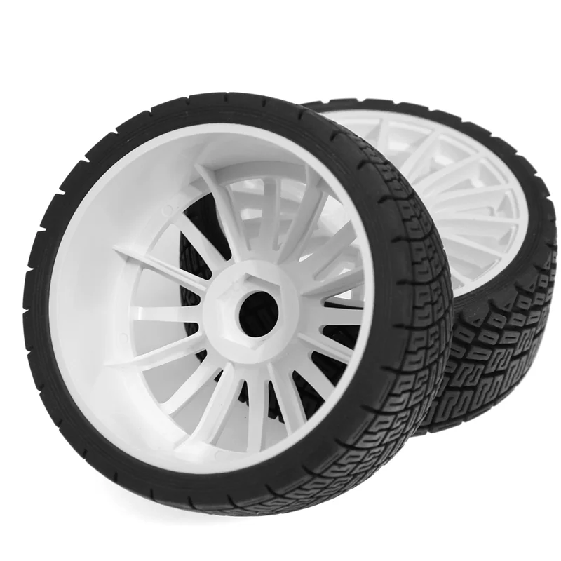 

WOWFU-4Pcs Rc Racing Car Tires For 1/7 1/8 WRC KM FS KKPIT Mjx Rc Car Upgrades Parts