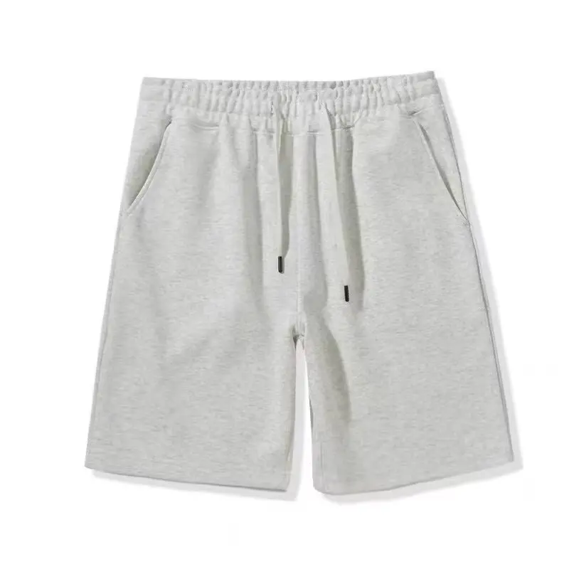 Heavy Cotton Shorts Men's Summer American Loose Large Size Casual Sports Breathable Solid Color Sweatpants Tide