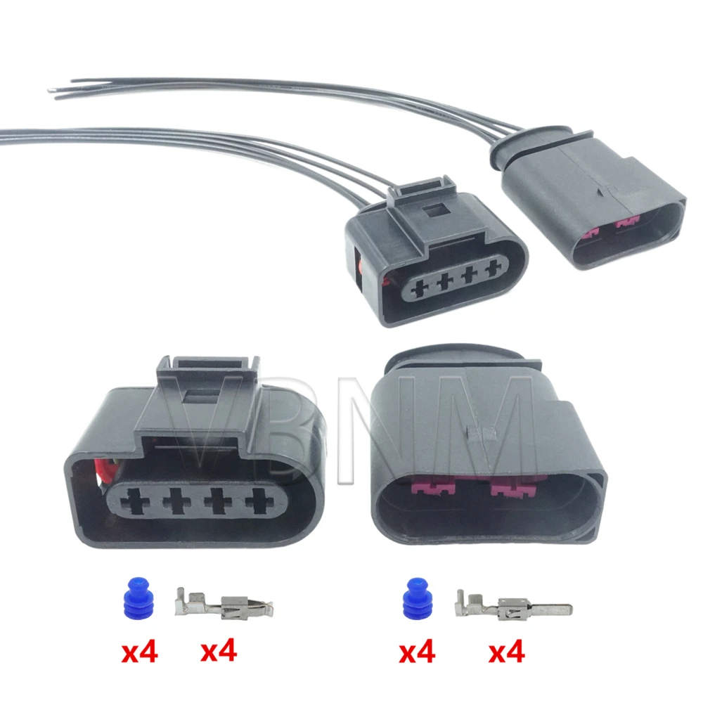 

4-контактный 1534159-1 4B0973724 638245-1 1J0973724 1J0973824 разъем автомобильной катушки зажигания в сборе переменного тока для VW Audi