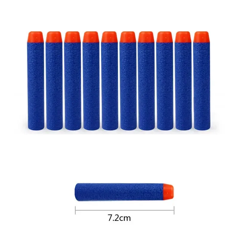 F100pcs cabeza redonda hueca suave y recambio de dardos de juguete pistola de balas suaves serie EVA juguetes de regalo militares para niños Ner