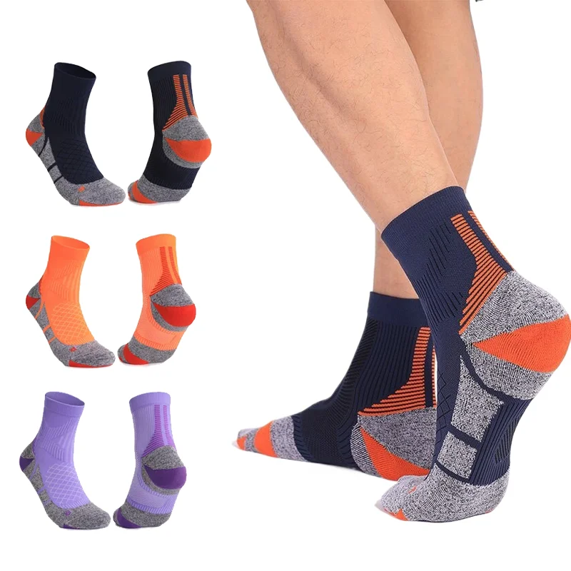 

Professional Marathon Running Socks Non-Slip Sports Fitness Thickened Cushioned Low Cut Ankle Socks for Men And Women