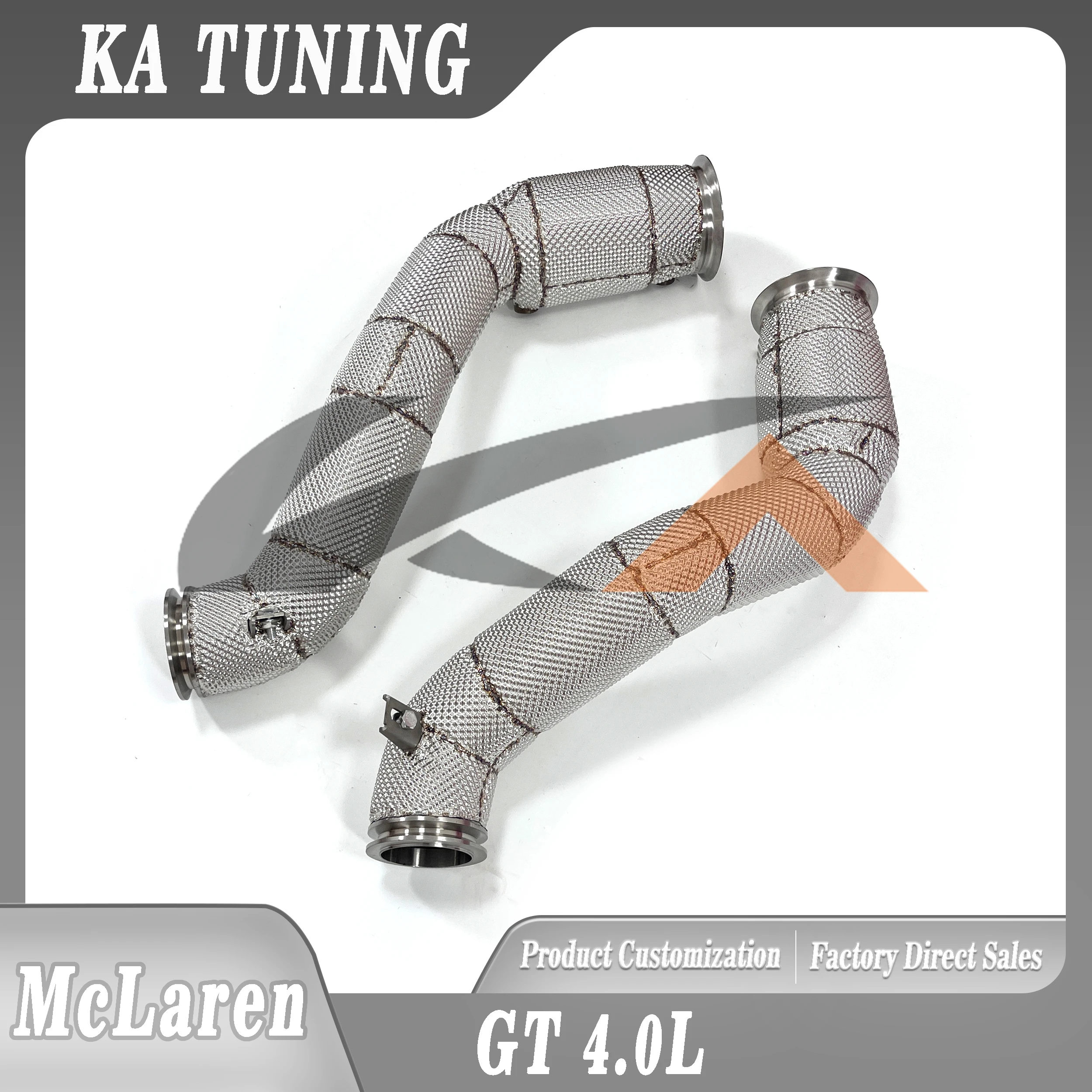 

KA Tuning Performance Downpipe Exhaust Headers for McLaren GT 4.0 Axle Pipe with Heat Shield And Catalysis
