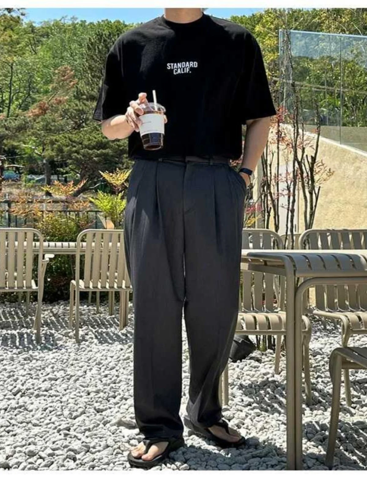 

Мужские повседневные брюки свободного кроя, весна-осень, новинка, корейский стиль, модные, драпированные, длинные, больших размеров, городской стиль