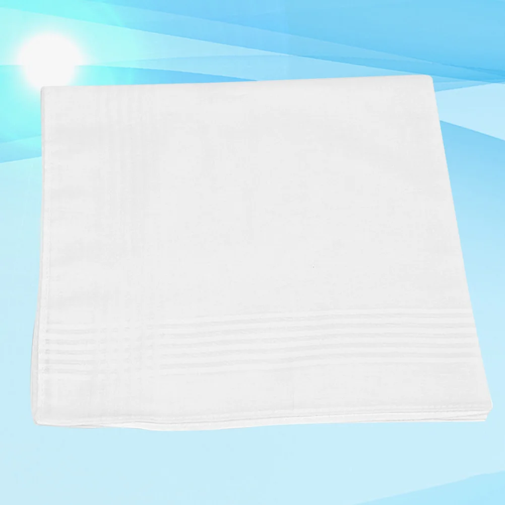 

6Pcs Kid Cotton Handkerchief White Safe Easy Dry Clean Baby Face Mouth Body Graffiti Handkerchief Home Use 40x40cm
