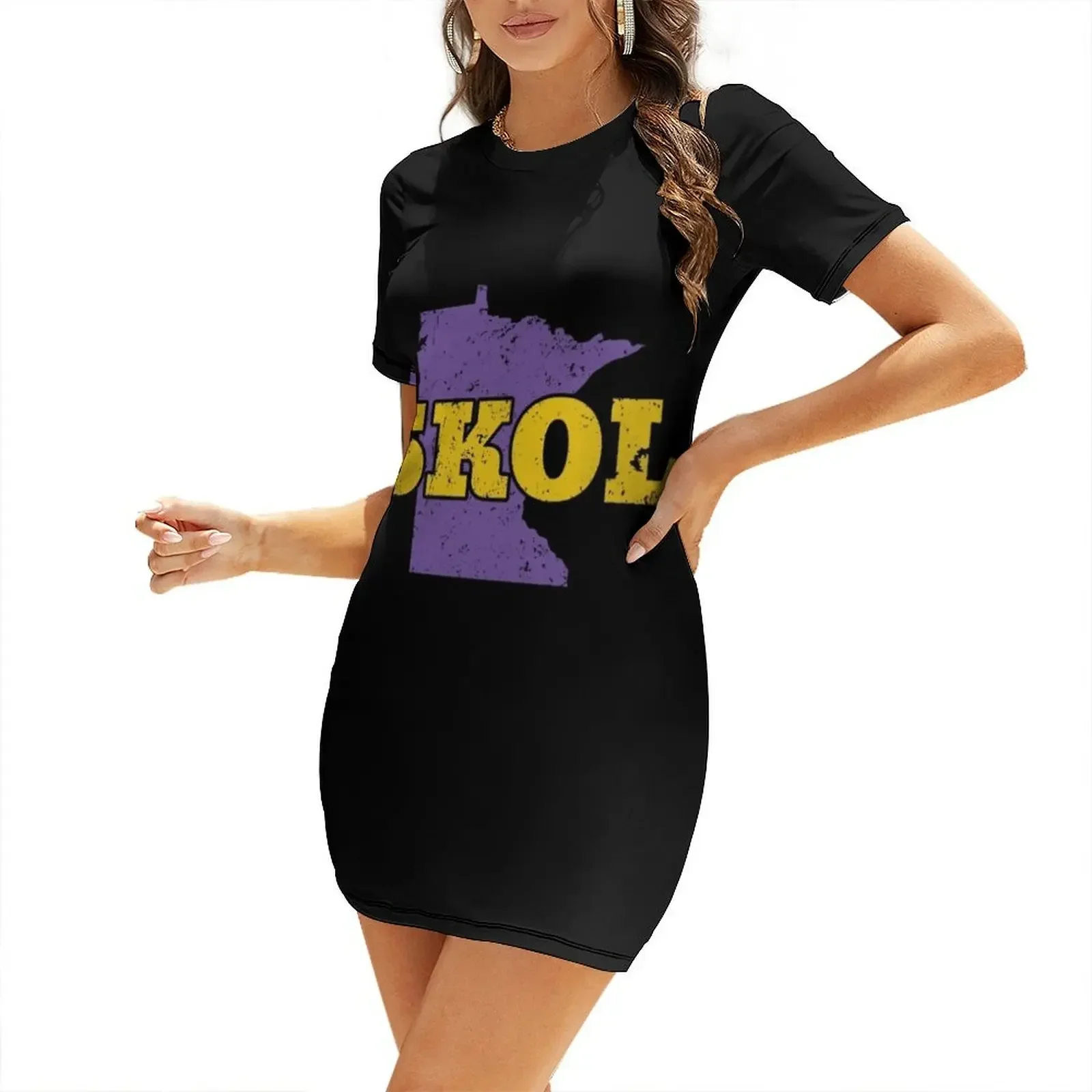 Vestido de Festa Feminino Skol com Design Divertido de Futebol, Vestido de Noite Feminino 2026, Vestido de Luxo Feminino com Mangas Compridas
