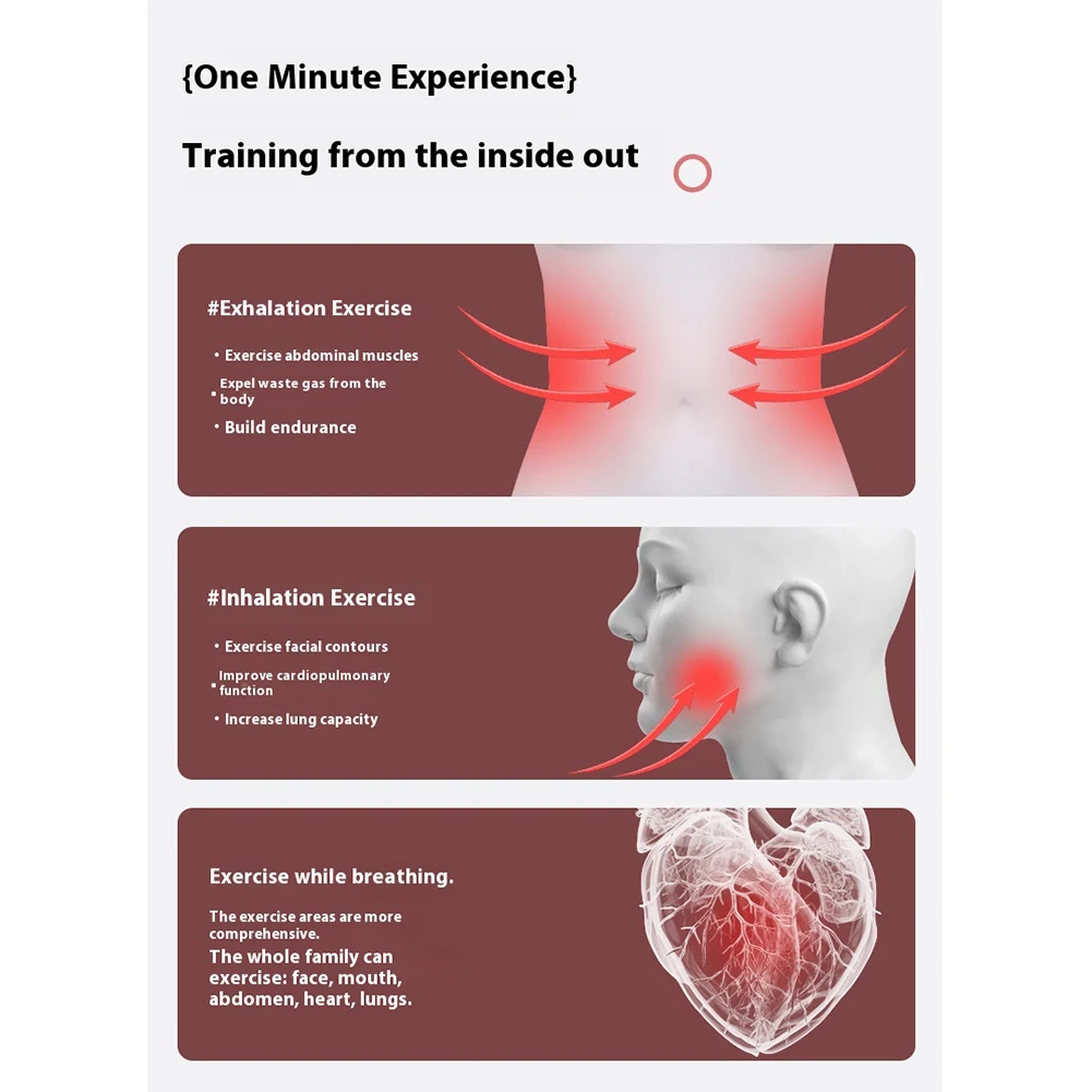 جهاز تمرين التنفس، جهاز تدريب عضلات البطن، جهاز تدريب سعة الرئة للرجال والنساء
