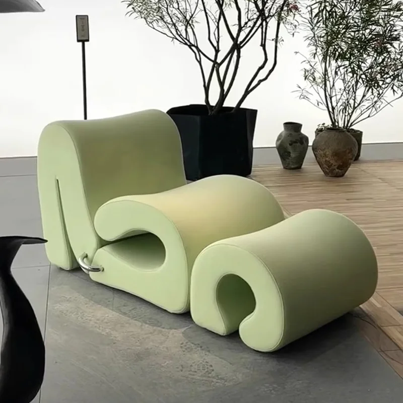 

Italian minimalist creative sofa hotel living room light luxury water corrugated arc designer hollow fabric sofa combination