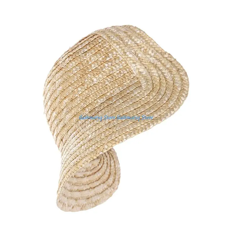 

573B Victorian Bonnet Hat Base Craft TeaParty Straw Hat for Crafting Project Bridal Church Event Costume Accessories