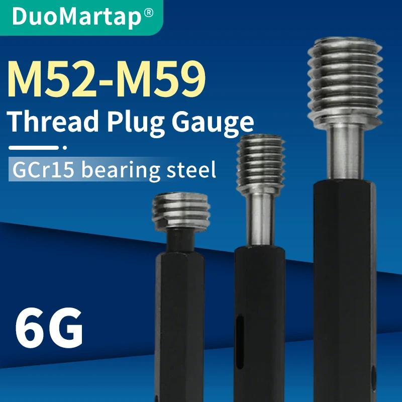 

DUO Martap 1 шт. 6G M52-M59 Стальной метрический резьбовой калибр-пробка для измерения тонкой резьбы, высокое качество, оптом X3.0/2.0/1.5/1.25/1.0/0.75/0.5