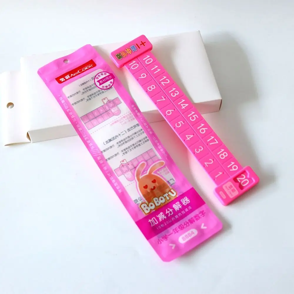 Plastic Math Decomposition Ruler Within 20 Random Color Subtraction Ruler Teaching Demonstration Portable Addition Ruler