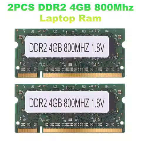 2PCS DDR2 4GB 800Mhz Laptop Ram PC2 6400 2RX8 200 Pins SODIMM For AMD Laptop Memory