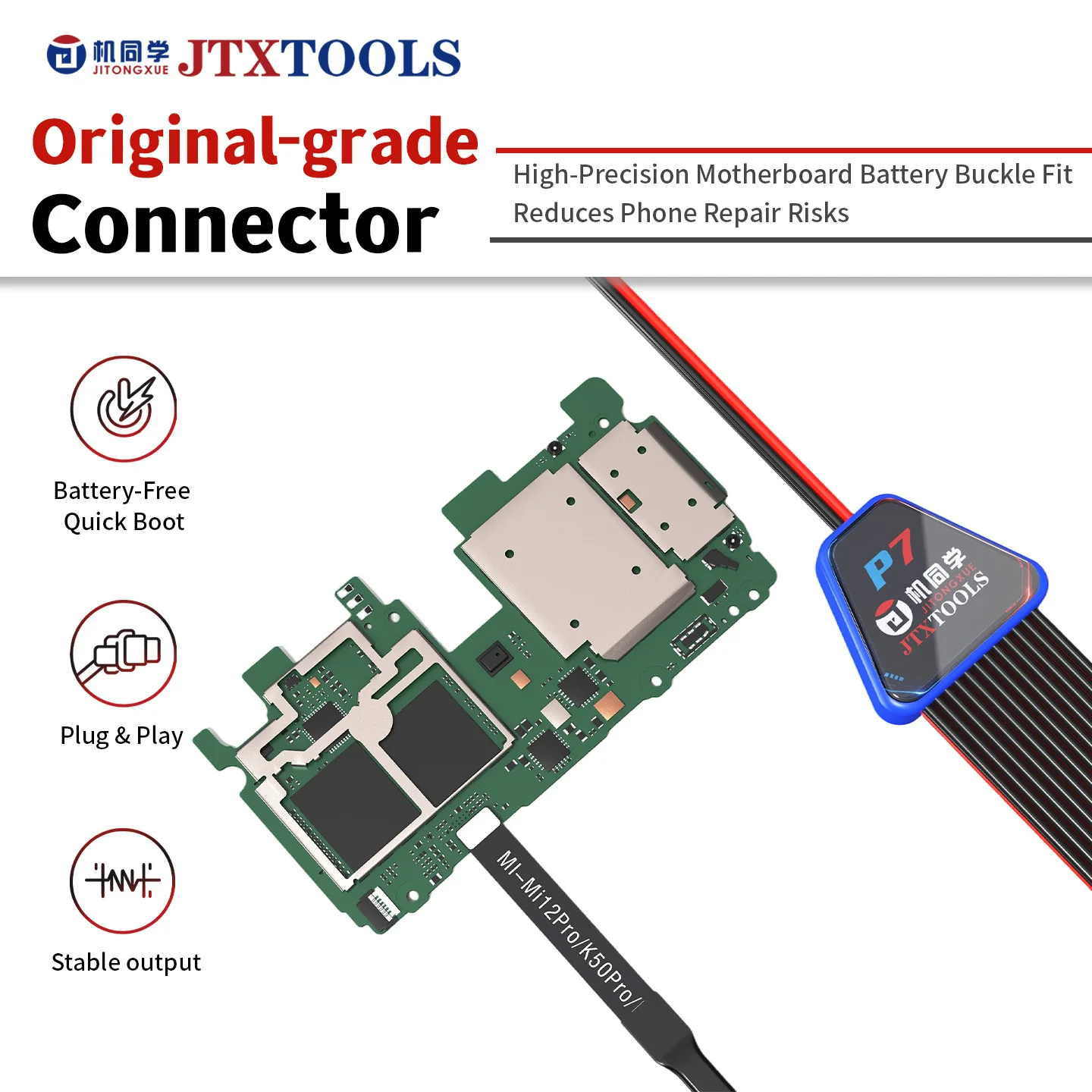 JTX P7 11in1 for Android Power Boot Test Cable FPC Flexible Power Supply Line for huawei xiaomi Mobile Phone Motherboard Repair