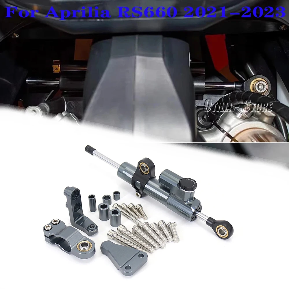 

New Steering Stabilize Damper Bracket Mount CNC Motorcycle Accessories For Aprilia RS660 RS 660 rs660 rs 660 2021 2022 2023