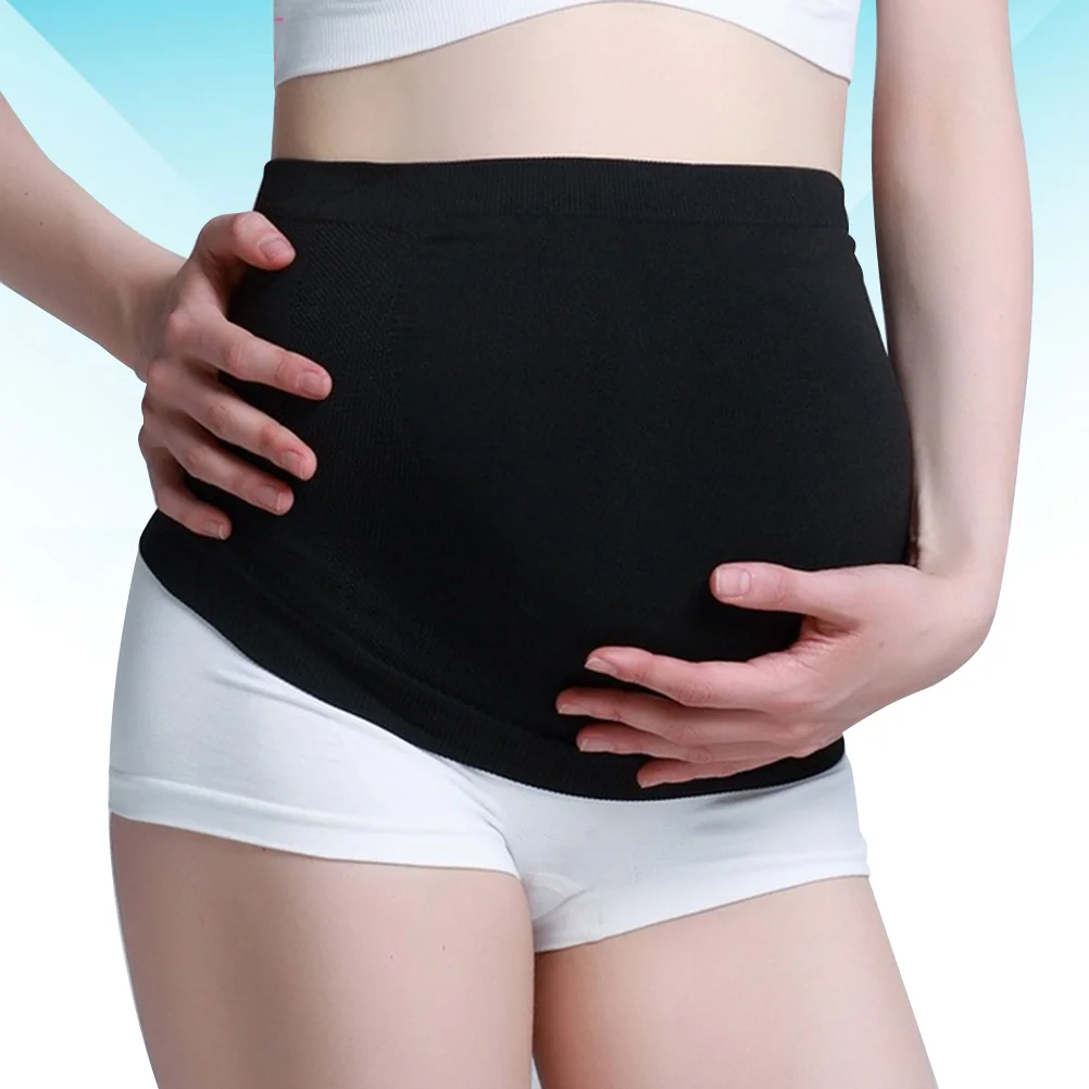 

Maternity Abdominal Corset Waist Belt Pregnancy Support Band Black Pregnant Woman