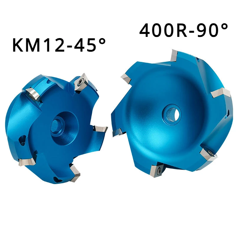 

45 Angle KM12 45°face Aluminum Flat Head End Mill SEKT1204 Insert BAP 400R 90°-angle Cutter Head for Aluminum Face Milling Cutte