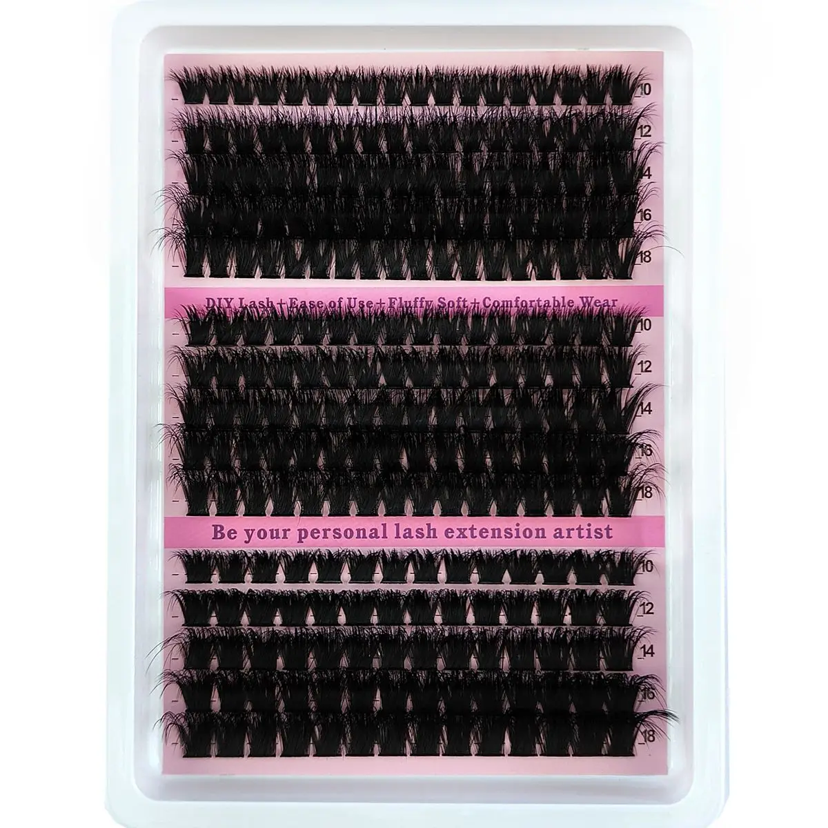 HBZGTLAD 15 rangées de cils moelleux 60D-100D grappes de cils épais naturels D/CC/DD cils individuels bricolage Extension de cils