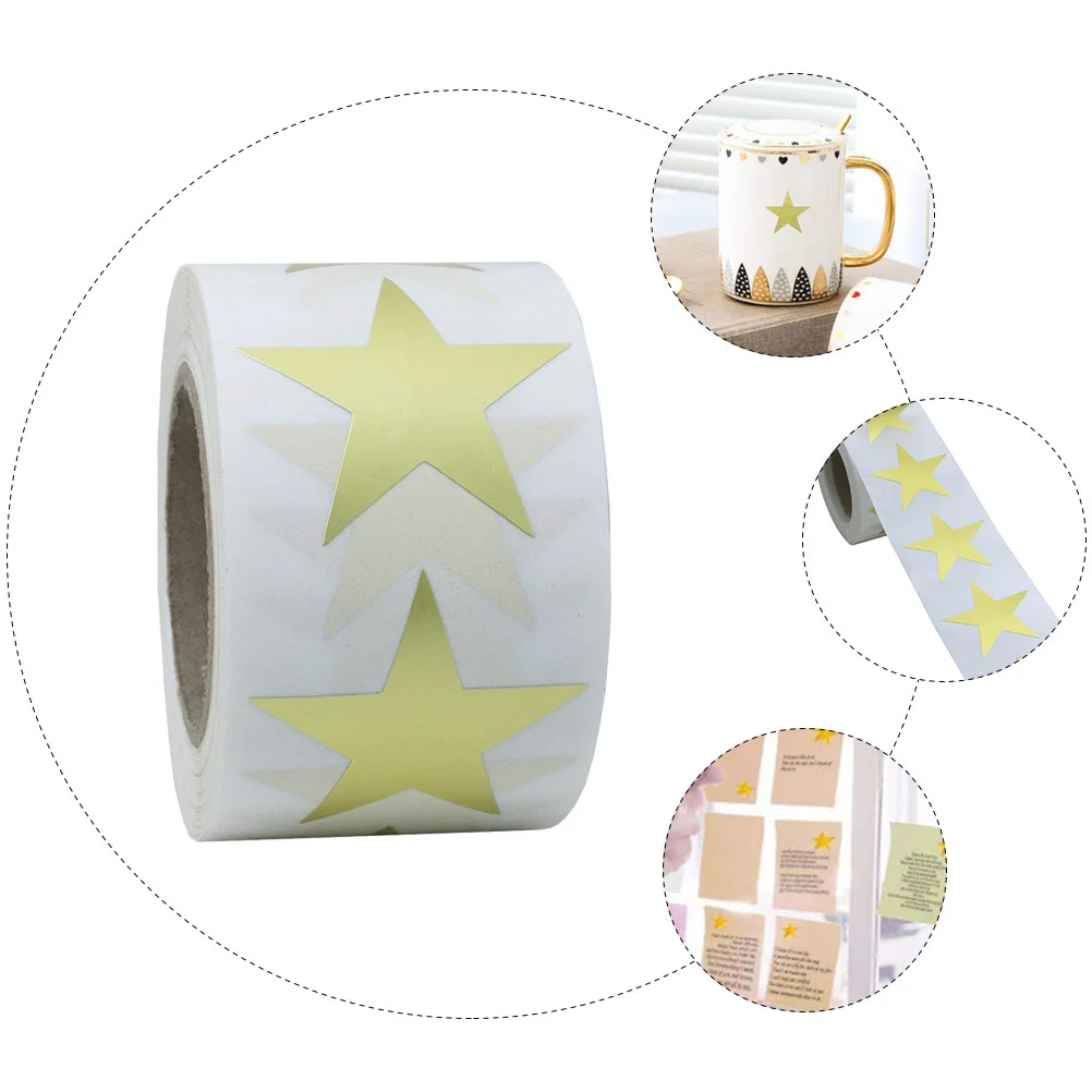 Pentagram Award Paper Five-pointed Star Reward Sticker Labels Stickers Children Kids Gift Removable Exquisite