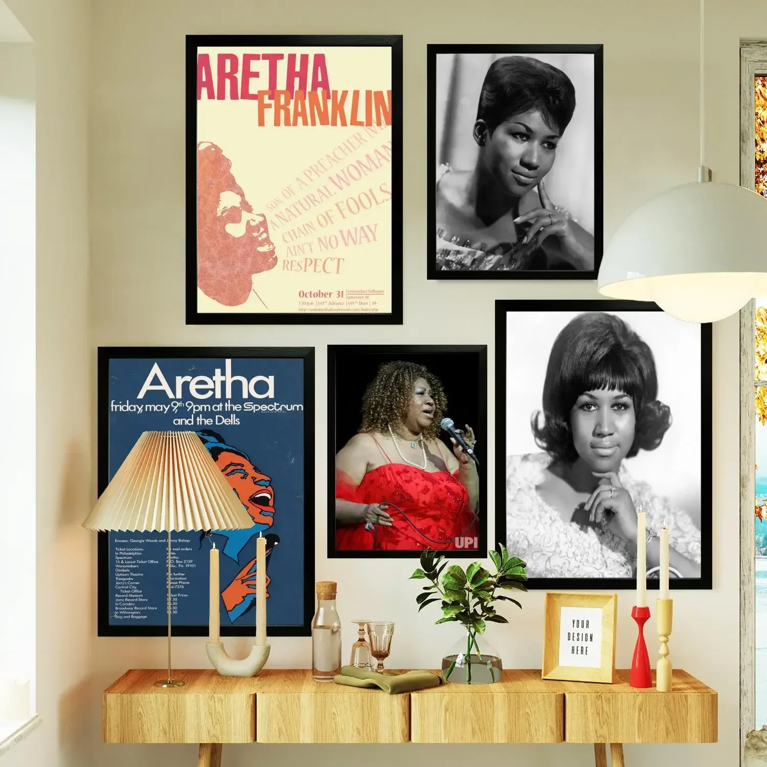 aretha franklin Poster Prints Wall Art Canvas Painting Poster For Modern Family Living Room Home Decor