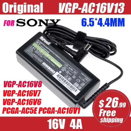 para sony 16v 4a vgp ac16v8 ac16v7 ac16v13 laptop fonte de alimentacao adaptador ac carregador pcga ac51 pcga ac5e pcga ac16v1 vgp ac16v6 01