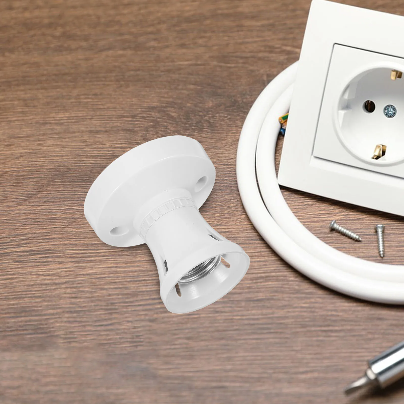 

2Pcs LED Lamp Socket: Heat Resistant E27 Bulb Holder with Copper Components for Stable Long Term Lighting Performance