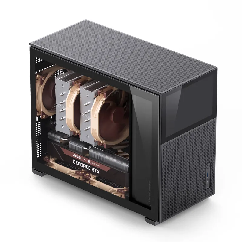 Imagem -03 - Jonsbo-estojo de Pinha com Tela Secundária Branca de Malha Dual 360 Cold Atx Power Tipo-c Gen2 10gbps Tela Padrão de Ventiladores