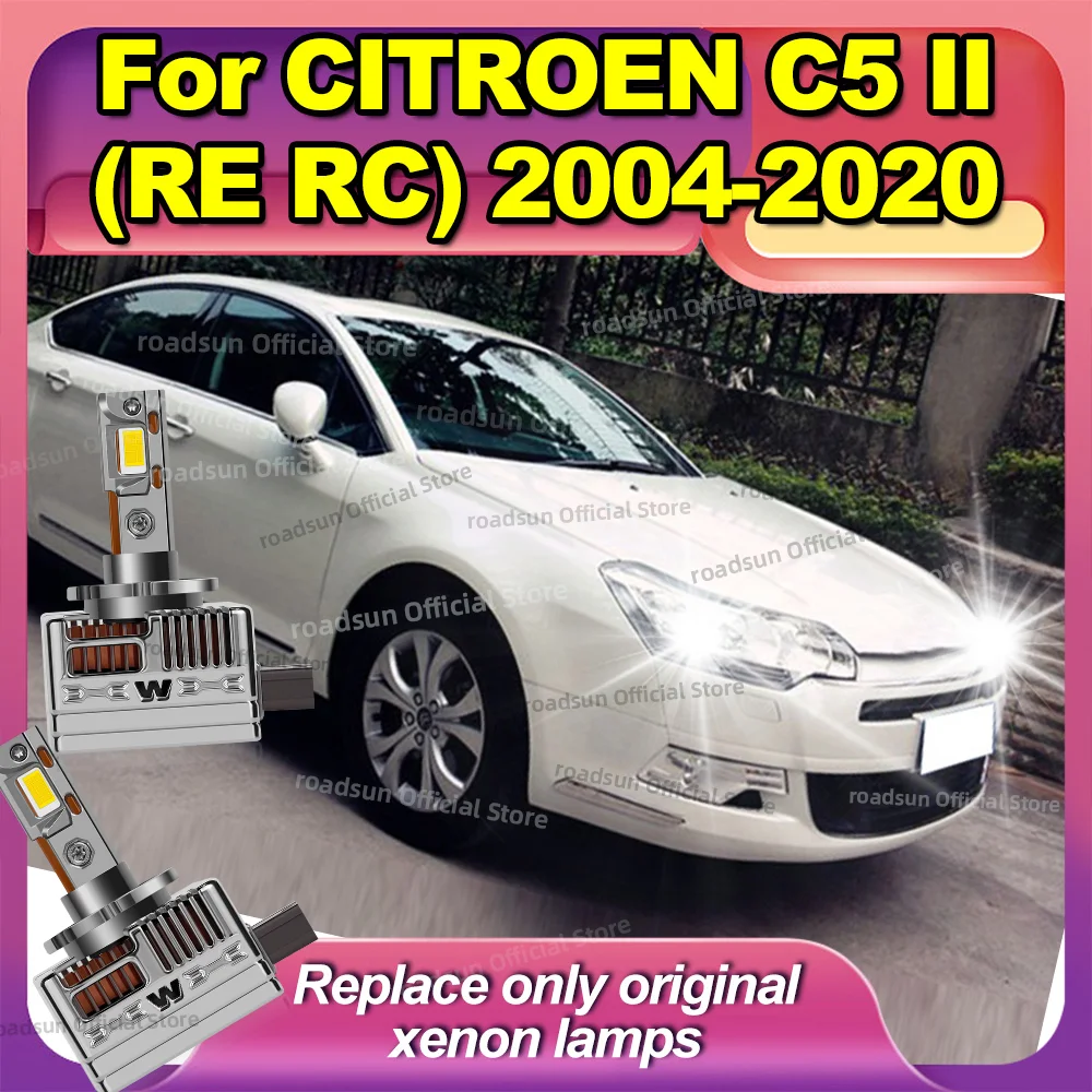 

2PCS 50000LM Headlight LED Canbus Xenon Lamp Upgrade Bulbs For CITROEN C5 II RE RC 2004-2020 2010 2011 2012 2013 2014 2015
