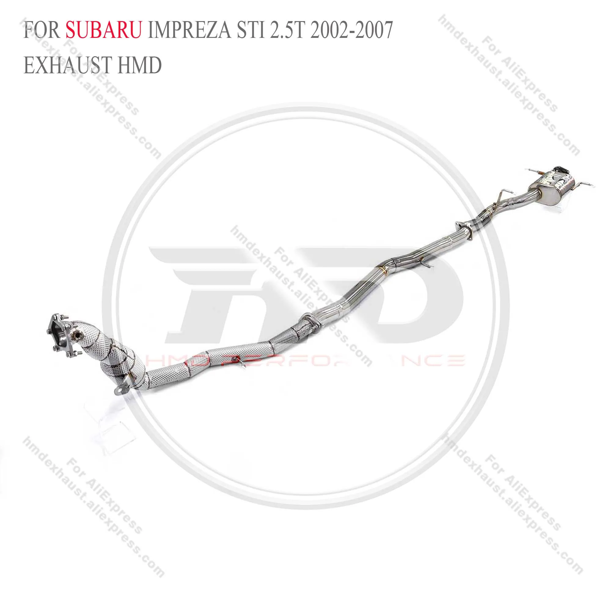 HMD Stainless Steel full Exhaust for Subaru Impreza STI 2.5T 2002-2007 Escape Valvetronic Car Exhaust Muffler Exhaust Pipes