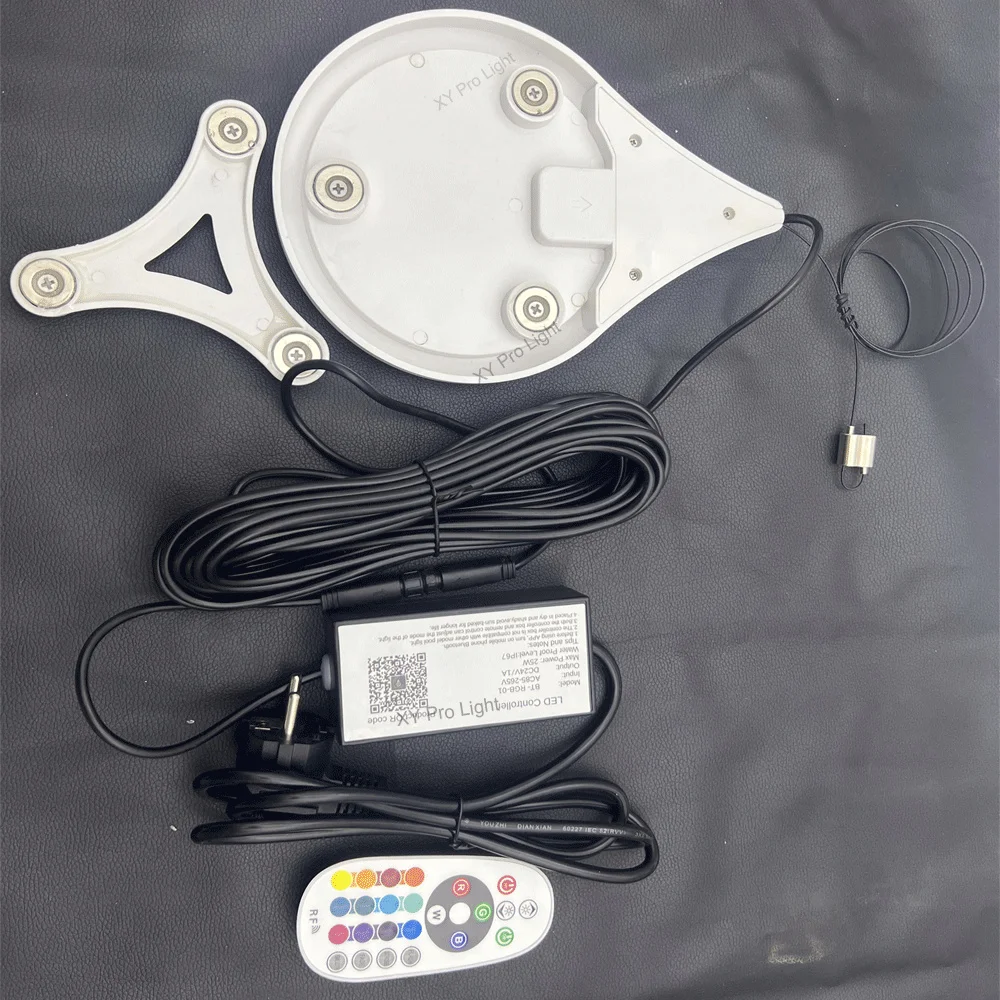 

25W RGB Underwater Lights IP68 Magnetic Suction Swimming Pool Light Mobile APP Control No Punching Install Pool Party Decoration