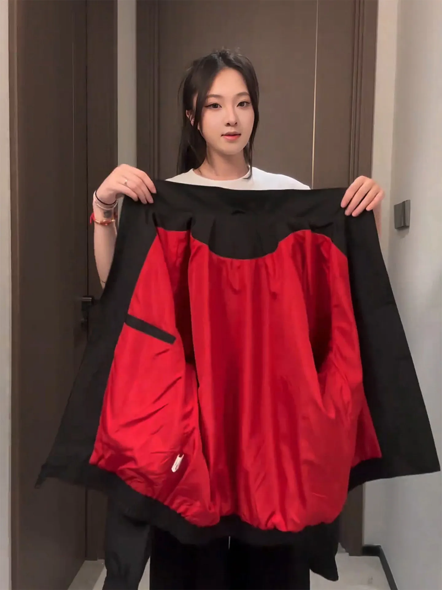 

Куртка-бомбер Bla Red Inner Tee-Proof для мужчин и женщин, весенняя, в американском стиле Cleanfit, из полиэстера