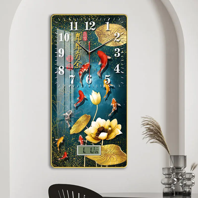 

With calendar, household modern clocks and watches, wall-mounted living room, high-end atmospheric entrance