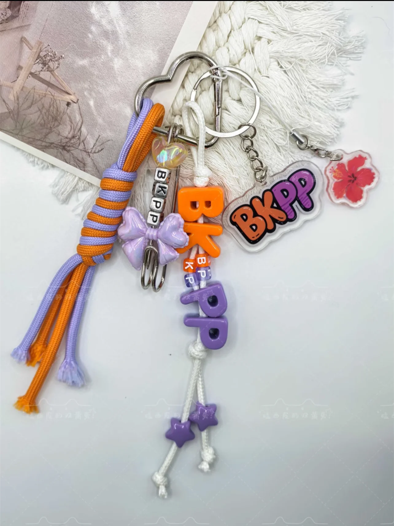 Handmade Thai Star BKPP Billkin Ppkrit Pendant Keychain for Women Beaded Chain Bag Decoration Accessories