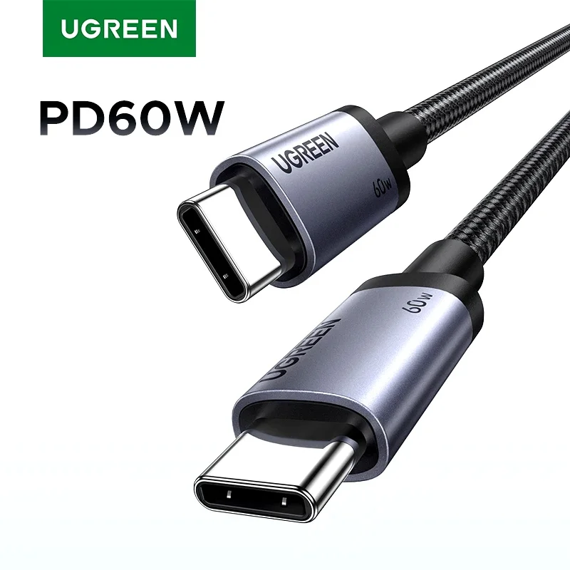 UGREEN USB C Cable PD60W Fast Charge Cable for iPhone 17 16 15 Samsung S25 S24 iPad MacBook Air Xiaomi Fast charging Data Cable