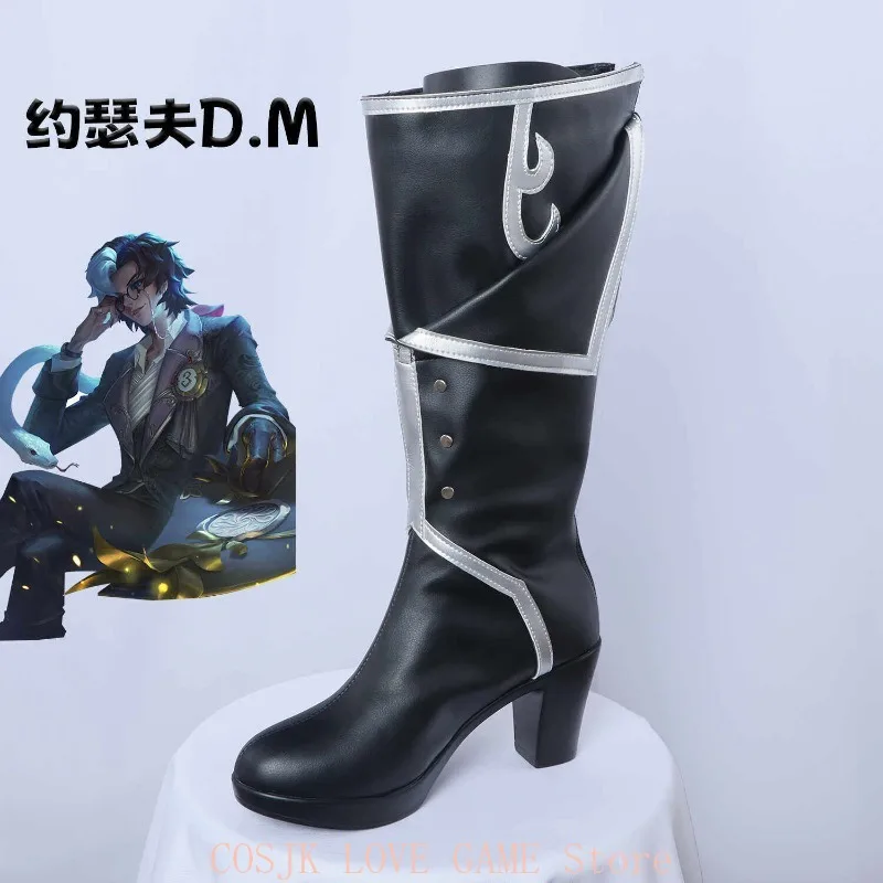 

Game Identity V Photographer Joseph Desaulniers D.M. Skin Cosplay Shoes Blue Long Boots Made Anime Halloween Carnival Costume