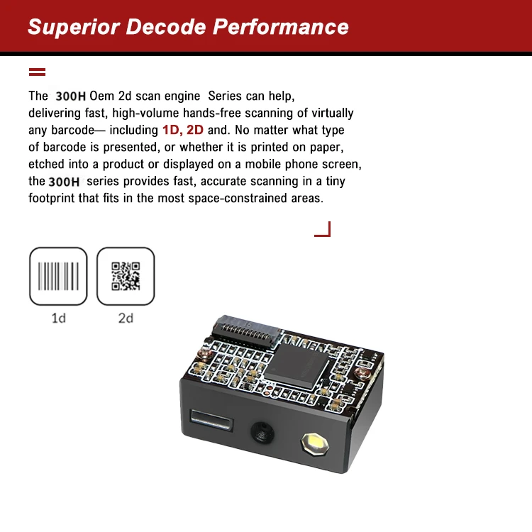 OEM Motor de digitalização de código de barras de alta qualidade 1D 2D Arduino Raspeberry Pi Módulo de scanner de código de barras Ttl Usb RS232