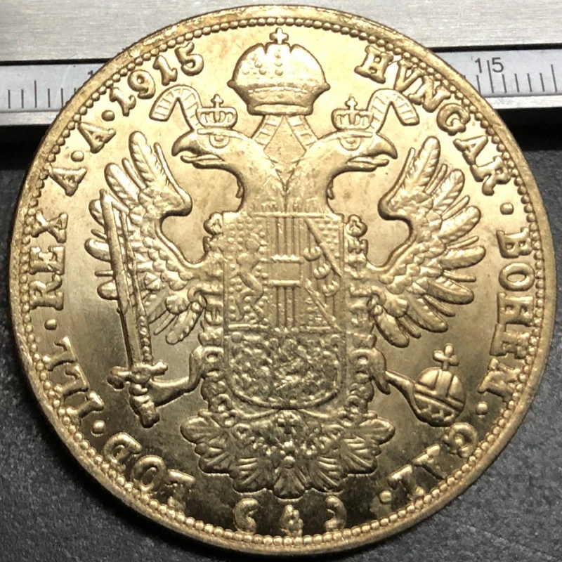 1915 Austria 4 Ducats - Franz Joseph I (Trade Coinage) Gold Copy Coin