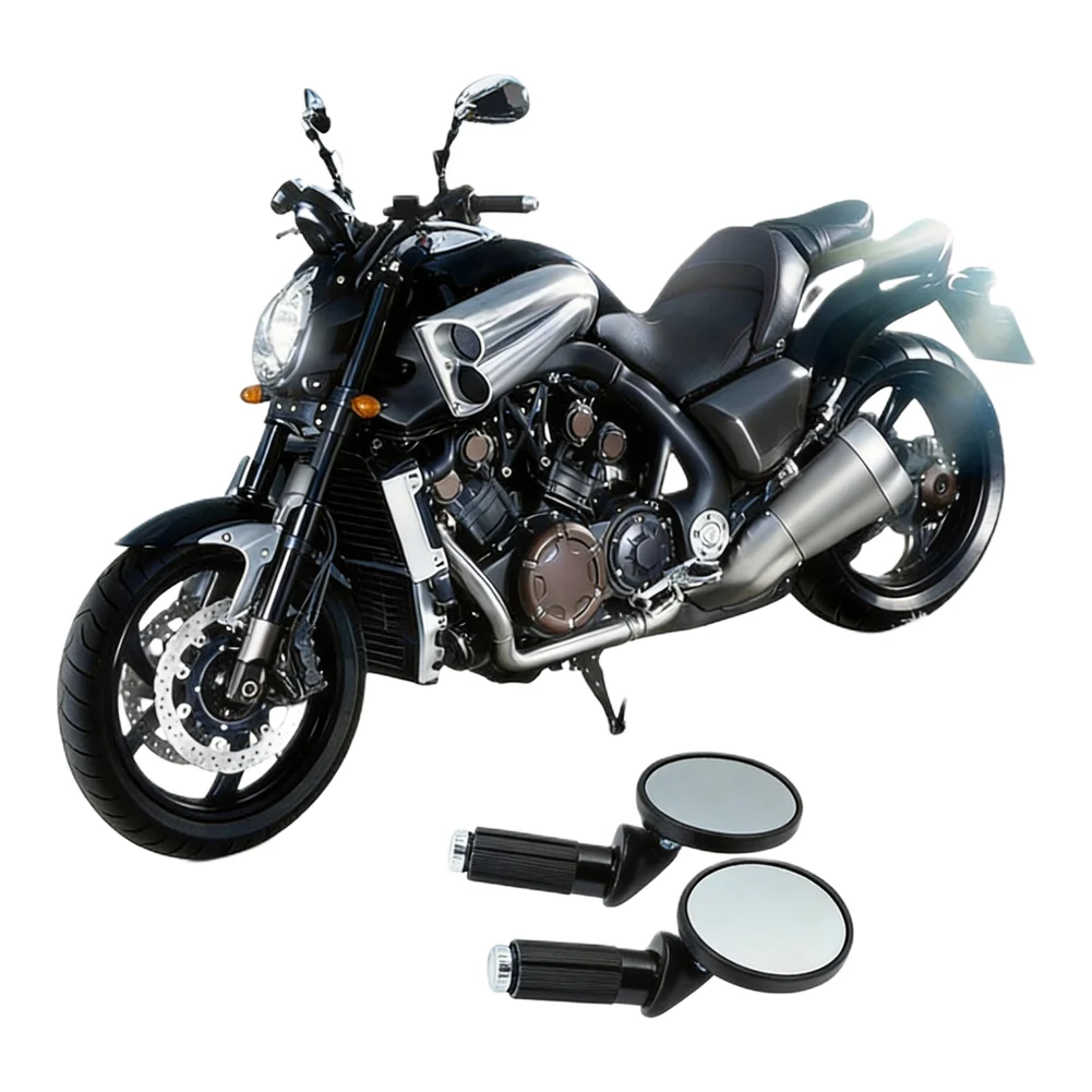 Motorradspiegel, verstellbare Spiegel, 14,8*12,3*5,3 cm, Lenkerspiegel, Aluminiumlegierung, verbesserte Sichtbarkeit