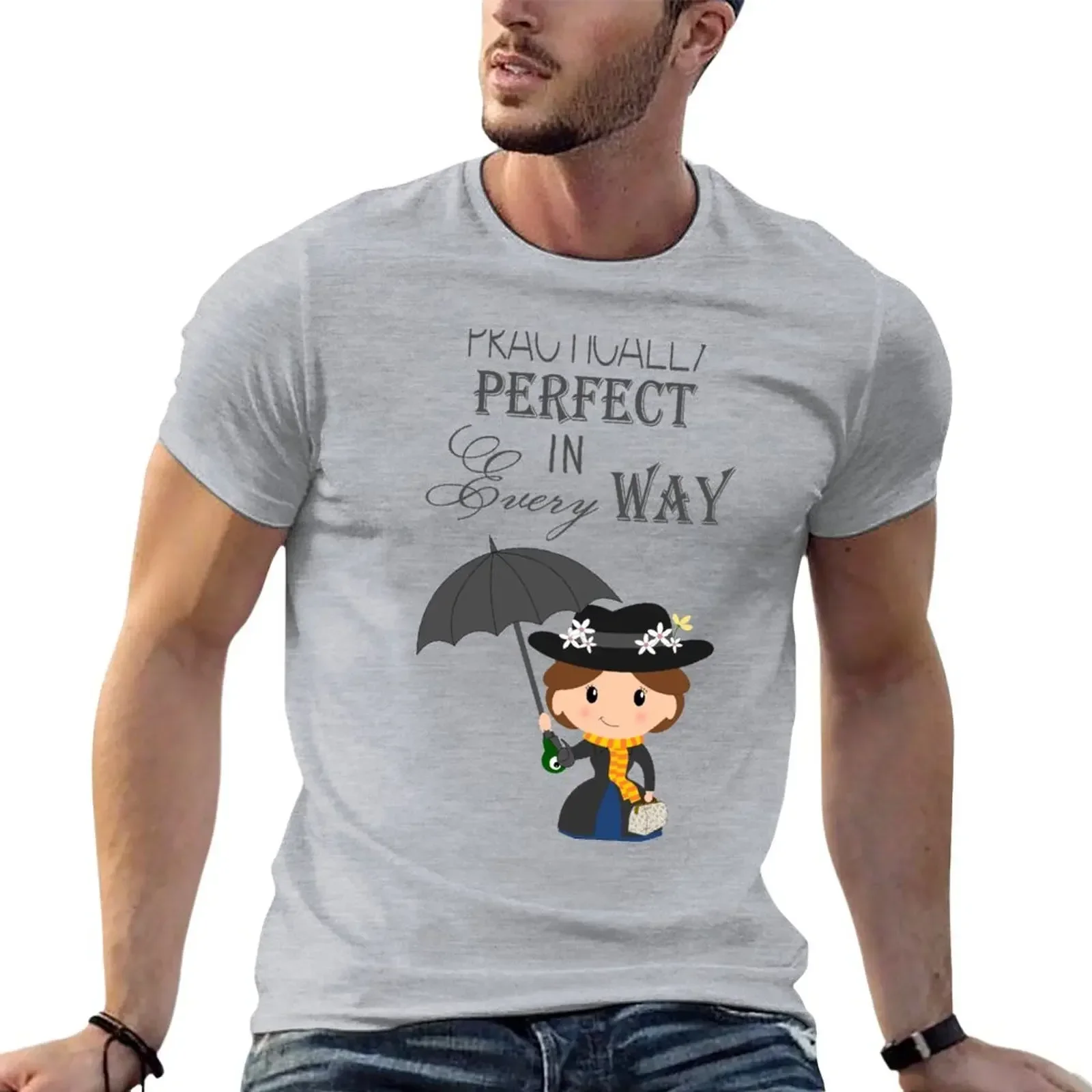 Mary Poppins - Practically Perfect T-Shirt customizeds kawaii clothes blanks Men\'s t-shirts