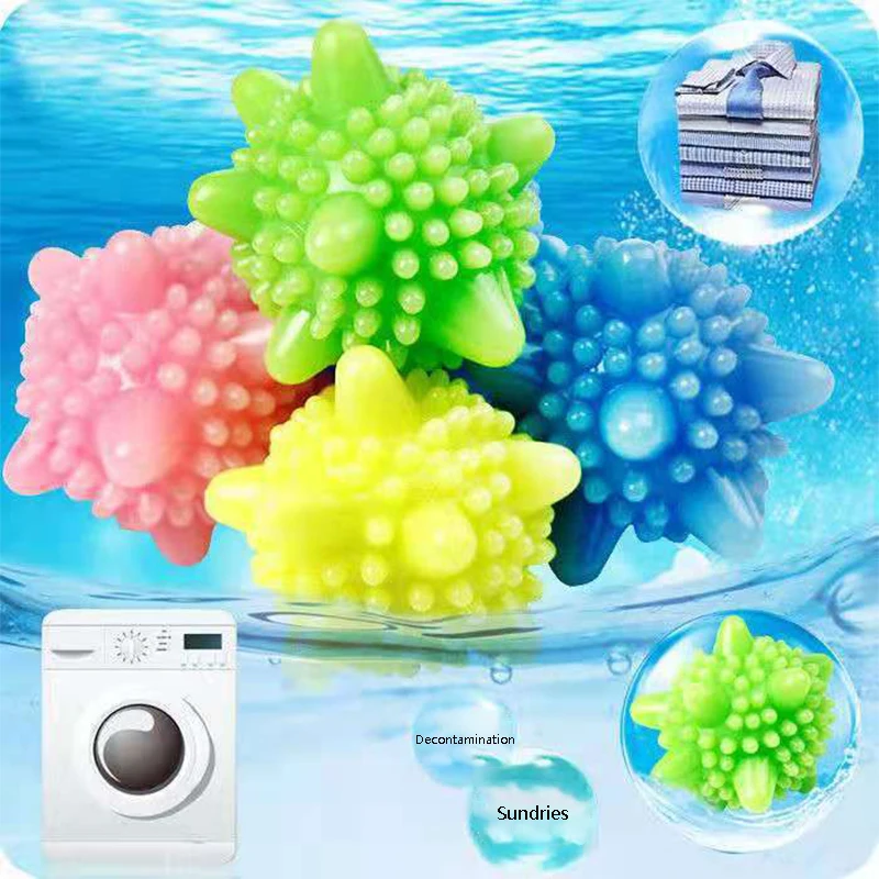 10PCS/5PCS Reusable Laundry balls for washing Machine Household PVC capsules for washing Anti-knot Clothes dryer Balls