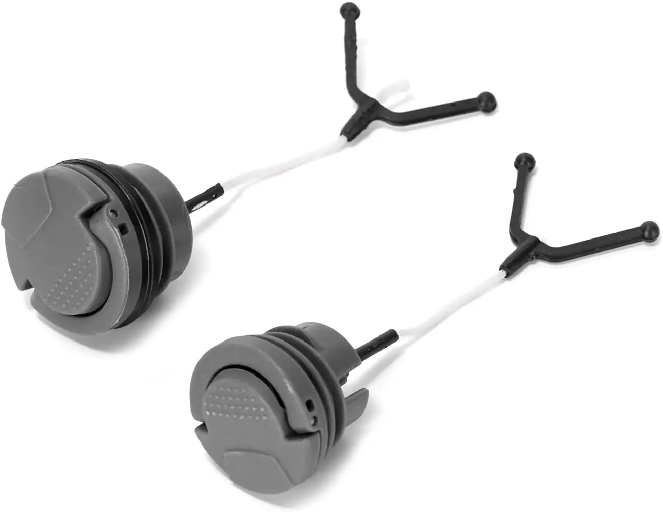 Ruimou 2 Pcs Black Gas Tank Fuel & Oil Cap Set OE: 537215208 537215202 Compatible with Husqvarna Chainsaws 288 357 359 362 365